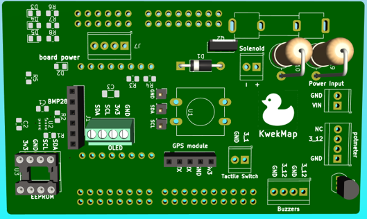 Reverse geocache puzzeldoos PCB